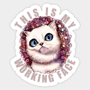 Office humor, funny cat Sticker